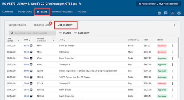 Screenshot-showing-job-history-under-estimate
