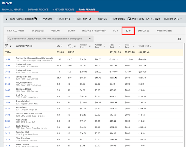 Screenshot-of-parts-purchased-report-filtered-by-RO-number