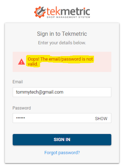 screenshot-of-Tekmetric-sign-in-showing-the-wrong-password