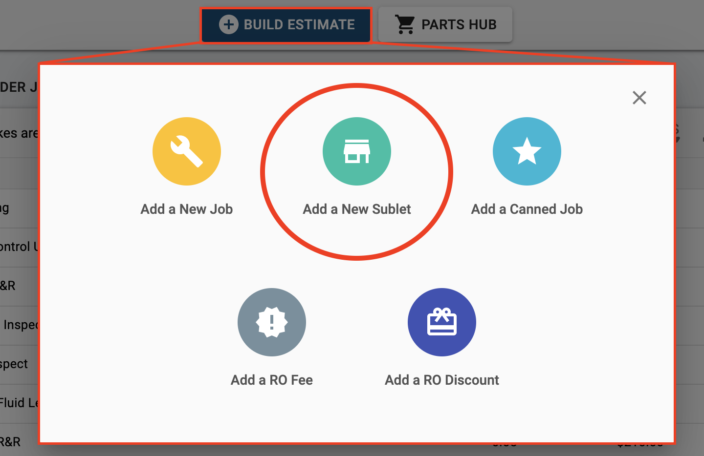 how-to-add-new-sublet-within-Tekmetric-platform