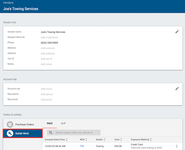 showing-vendor's-profile-as-a-paid-sublet-within-Tekmetric