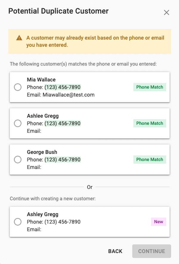 Screenshot-of-potiential-duplicate-customer-alert-within-Tekmetric-showing-a-list-of-contact-information