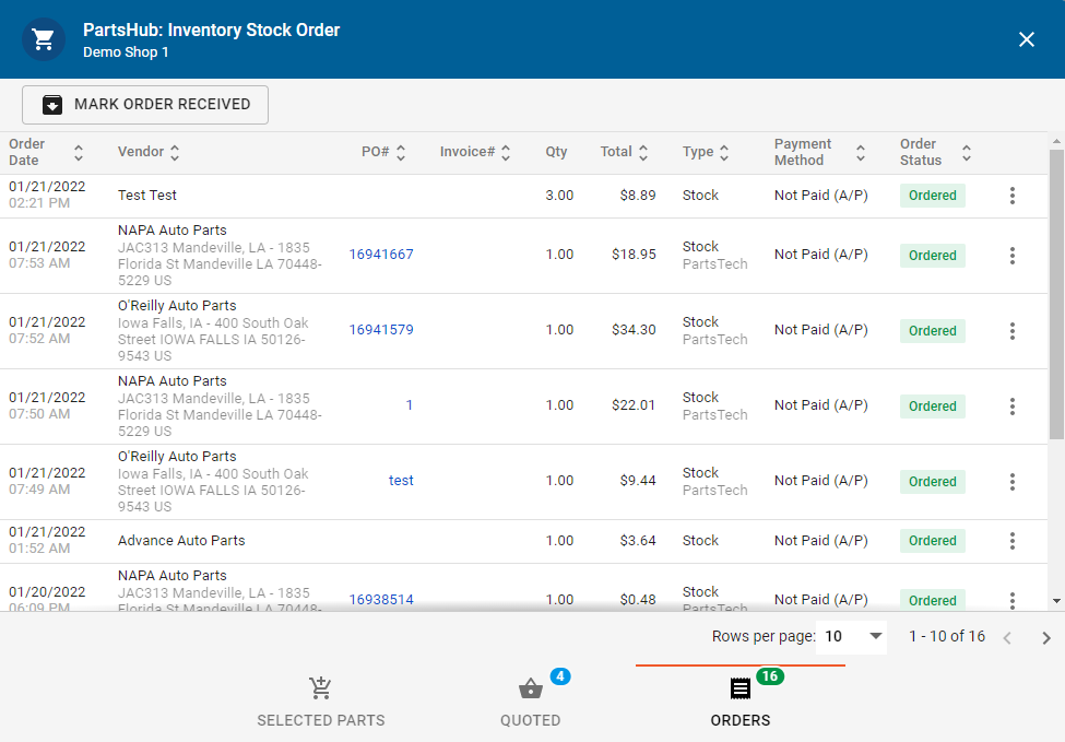 Order-Details-screen
