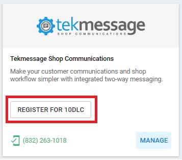 Tekmetric-10DLC-registration